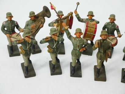 LINEOL (Germany): 
Set of 17 painted composition...