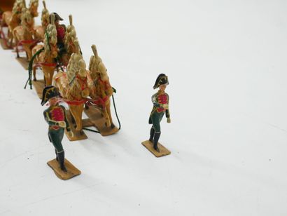 Set of painted lead soldiers, including:
-...