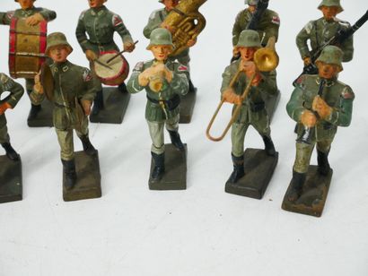 LINEOL (Germany): 
Set of 17 painted composition...