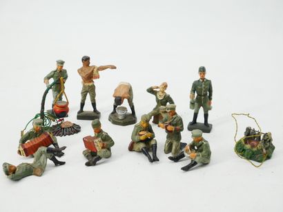 LINEOL (Germany):
Set of 11 painted composition...