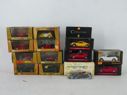 Lot comprenant : 
- 	8 voitures BRUMM (avec...