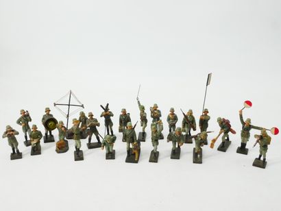 LINEOL (Germany):
Set of 23 figures in painted...