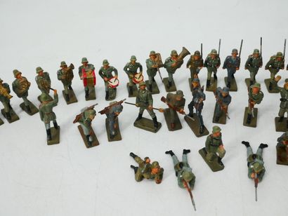 LINEOL (Germany):
Set of 58 painted composition...