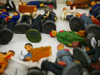 ELASTOLIN, Germany 
Set of small figurines...