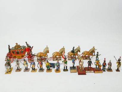 Set of painted lead soldiers, including:
-...