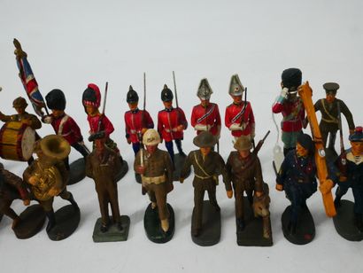 ELASTOLIN Germany 
Set of fifty painted composition...