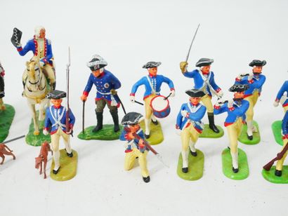 ELASTOLIN (Germany):
Set of 18 painted hard...