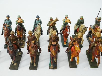 LINEOL (Germany):
Set of 15 painted composition...