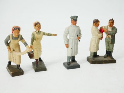 LINEOL (Germany):
Set of 10 painted composition...