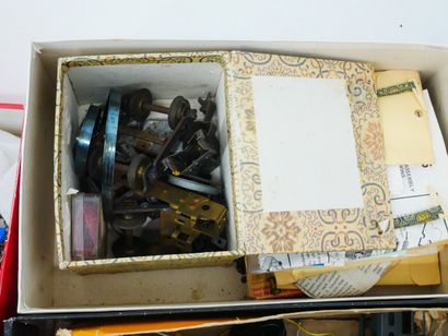 Lot including traffic signs, painted metal...