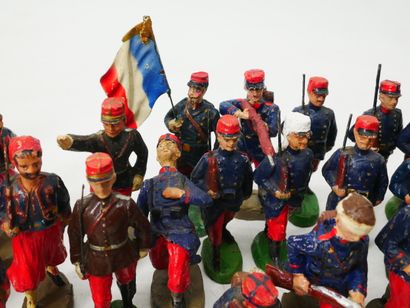 ELASTOLIN (Germany):
Set of 41 painted composition...
