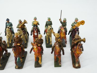 LINEOL (Germany):
Set of 15 painted composition...