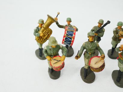 ELASTOLIN (Germany):
Set of 14 painted composition...