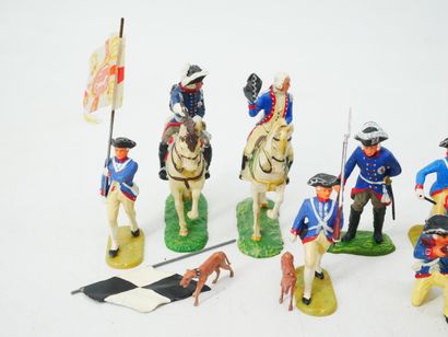 ELASTOLIN (Germany):
Set of 18 painted hard...