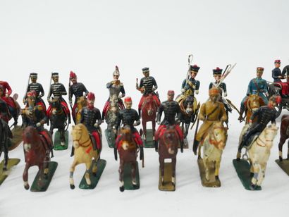 Important set of 30 painted lead soldiers:...