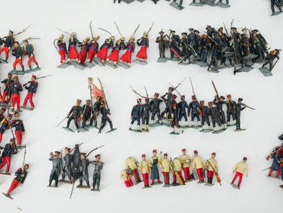 Important set of 190 painted lead soldiers:...