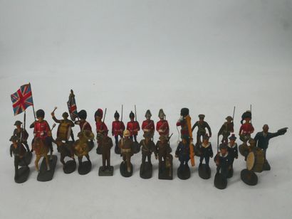 ELASTOLIN Germany 
Set of fifty painted composition...