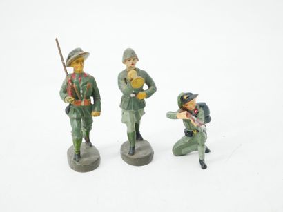 ELASTOLIN (Germany):
Set of 6 painted composition...