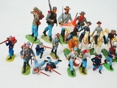 ELASTOLIN (Germany):
Set of 46 painted hard...