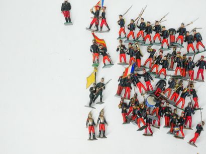 Important set of 190 painted lead soldiers:...