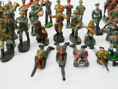 UNMARKED :
Set of 54 painted composition...