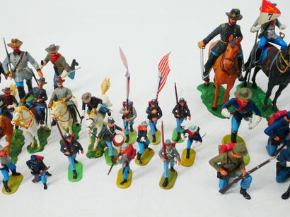 ELASTOLIN (Germany):
Set of 46 painted hard...
