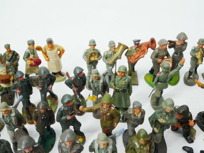 UNMARKED :
Set of 54 painted composition...