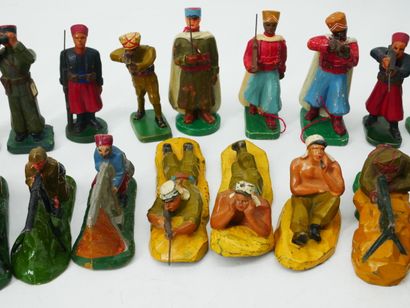 JRD (France):
Set of 26 painted plaster and...