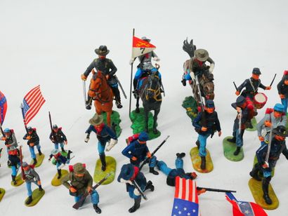 ELASTOLIN (Germany):
Set of 46 painted hard...