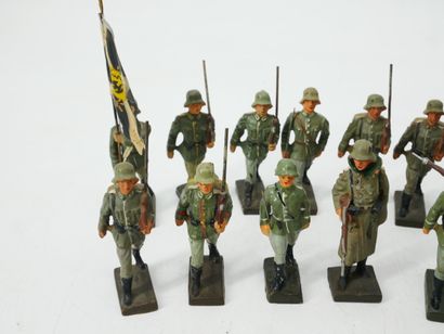 LINEOL (Germany):
Set of 23 figures in painted...
