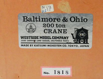 KTM (Japan):
Baltimore Ohio 200 ton Crane
Metal...