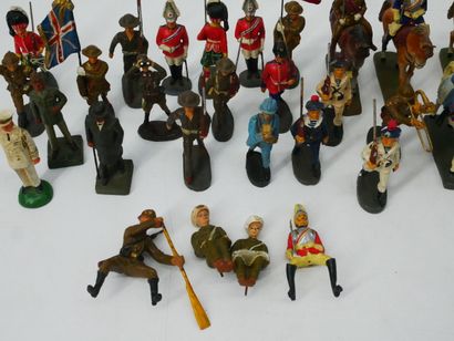ELASTOLIN Germany 
Set of fifty painted composition...