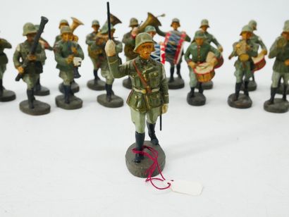 ELASTOLIN (Germany):
Set of 19 painted composition...