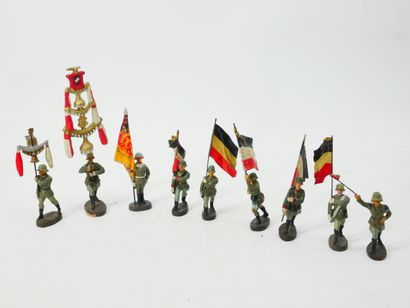 ELASTOLIN (Germany):
Set of 9 figures in...