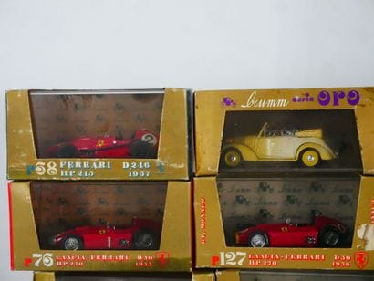 Lot comprenant : 
- 	8 voitures BRUMM (avec...