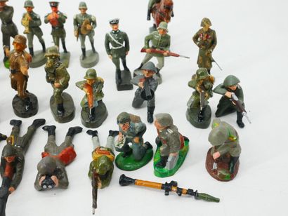 UNMARKED :
Set of 54 painted composition...
