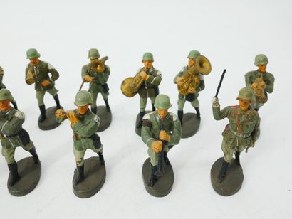 ELASTOLIN (Germany):
Set of 14 painted composition...