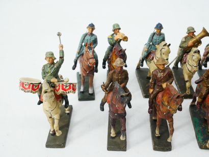 LINEOL (Germany):
Set of 15 painted composition...