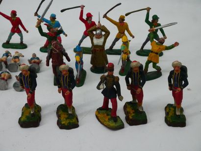 Lot of ELASTOLIN Germany painted composition...