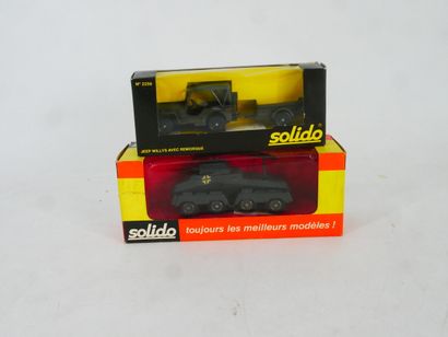 SOLIDO 
Important lot de 46 véhicules militaires...
