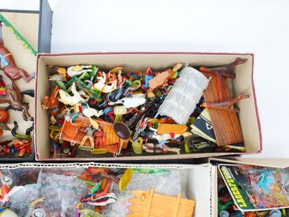 ELASTOLIN (Germany):
Large lot of cowboy-...