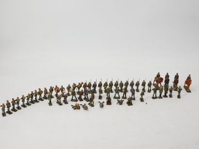 LINEOL (Germany):
Set of 58 painted composition...