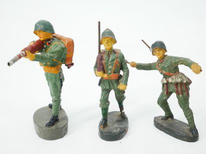 ELASTOLIN (Germany):
Set of 6 painted composition...