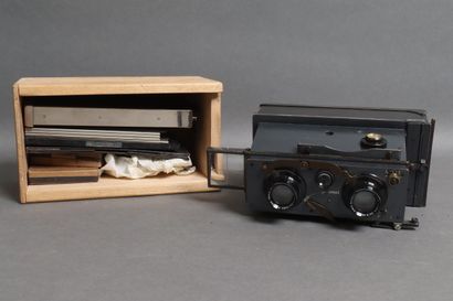 Verascope with two obj. E Krauss Tessar Zeiss...