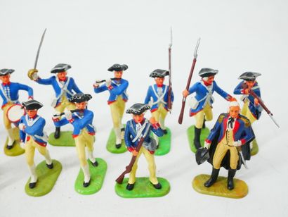 ELASTOLIN (Germany):
Set of 18 painted hard...