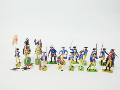 ELASTOLIN (Germany):
Set of 18 painted hard...