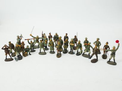 ELASTOLIN (Germany) : 
Set of 26 painted...