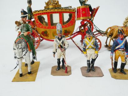 Set of painted lead soldiers, including:
-...