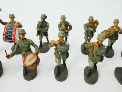 ELASTOLIN (Germany):
Set of 14 painted composition...