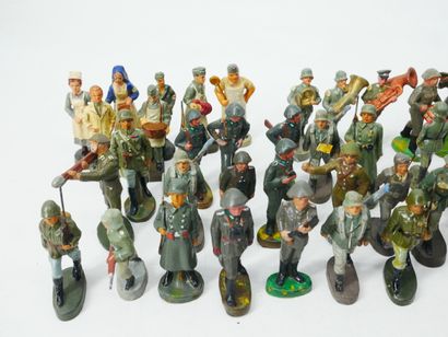 UNMARKED :
Set of 54 painted composition...